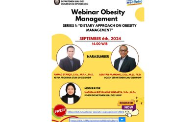 Program Studi Profesi Dietisien Undip Menyelenggarakan Webinar Obesity Management