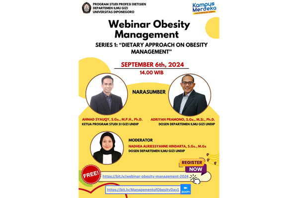 Program Studi Profesi Dietisien Undip Menyelenggarakan Webinar Obesity Management