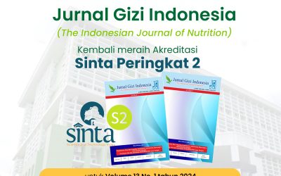 Jurnal Gizi Indonesia Kembali Raih Akreditasi SINTA Peringkat 2