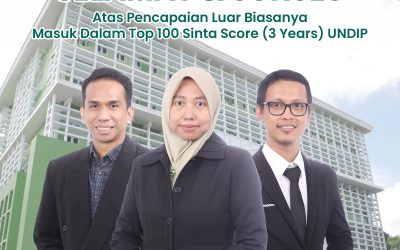 Menginspirasi! Tiga Dosen Departemen Ilmu Gizi Masuk Top 100 SINTA Score (3Yr) Undip