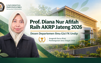 Dosen Departemen Ilmu Gizi FK Undip, Prof. Diana Nur Afifah, Raih Anugerah Karya Riset Pembangunan Jawa Tengah 2026